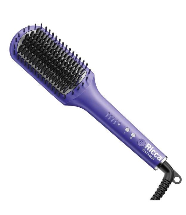 Escova Capilar Elétrica Alisadora Flat Brush Ricca - 1