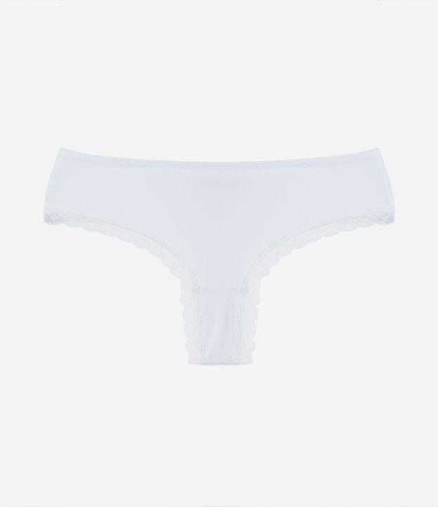 Calcinha Biquíni Fio em Ribana com Renda nas Cavas Curve & Plus Size - 1