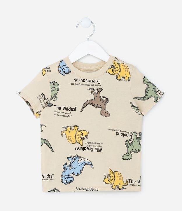 Camiseta Infantil com Estampa de Dinossauros - Tam 1 a 5 anos - 1