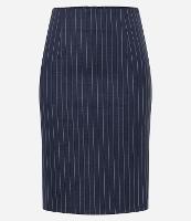 Saia Lápis em Viscose com Fechamento de Zíper e Estampa Risca de Giz - 2