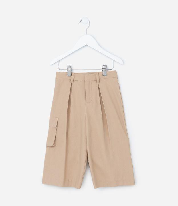 Calça Wide Leg Infantil em Crepe com Pregas - Tam 1 A 5 Anos - 1