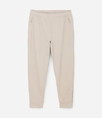 Calça Esportiva em Tecido Texturizado com Zíper nos Bolsos