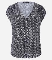 Blusa em Crepe com Detalhe no Ombro e Estampa Geométrico - 2