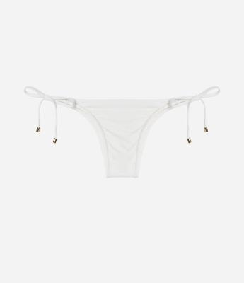 Biquíni Calcinha Lacinho em Microfibra com Pesponto em Fio Metalizado