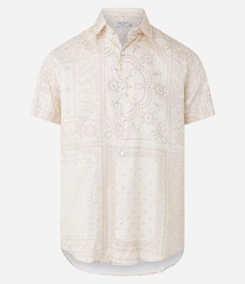 Camisa em Tricoline com Estampa Paisley