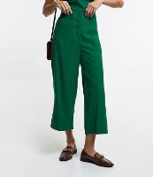 Calça Pantacourt em Viscose com Botões Frontais - 1