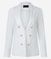 Blazer Alfaiatado em Ponto Roma com Botões Brasão - 1