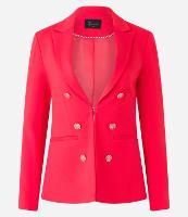 Blazer Alfaiatado em Ponto Roma com Botões Brasão - 1