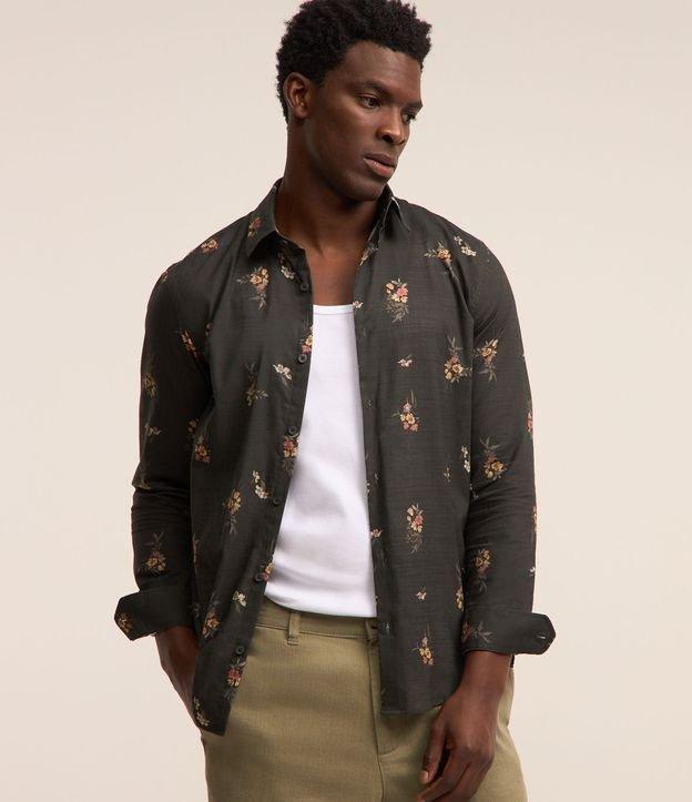 Camisa em Voal com Estampa Floral - 2
