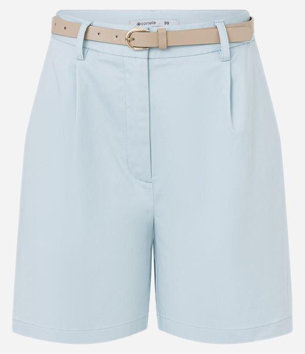 Short em Alfaiataria com cinto de PU e Fivela de Metal - 1