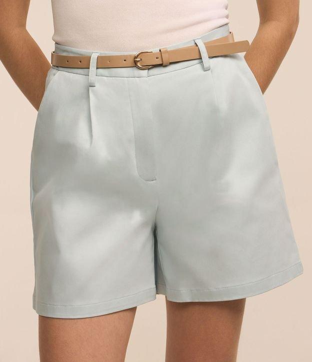 Short em Alfaiataria com cinto de PU e Fivela de Metal - 2