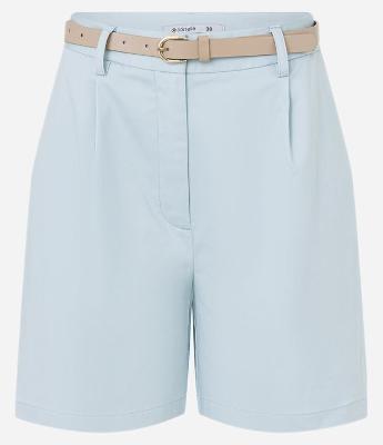 Short em Alfaiataria com cinto de PU e Fivela de Metal