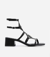 Sandália Multi Tiras com Detalhes Metálicos e Tornozeleira - 1