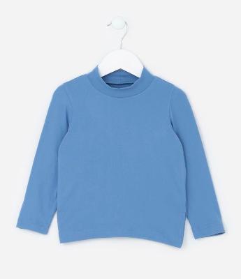 Camiseta Infantil Básica com Gola Média - Tam 1 a 5 anos