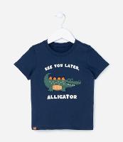 Camiseta Comfort Infantil em Algodão com Bordado Jacaré - Tam 1 a 5 anos - 1