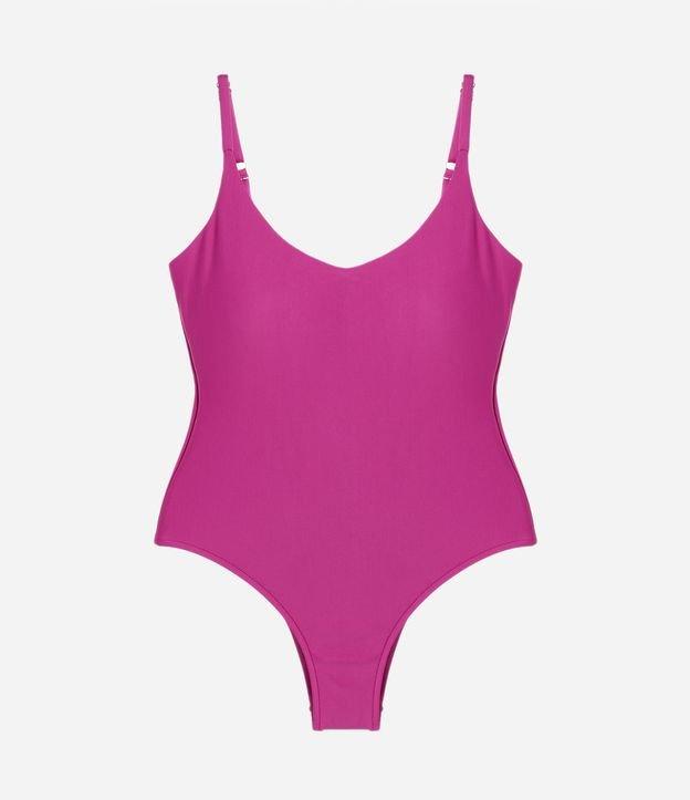 Maiô em Microfibra com Decote nas Costas e Alça Fina - 1