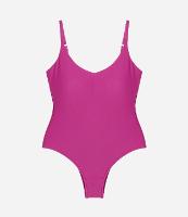 Maiô em Microfibra com Decote nas Costas e Alça Fina - 1