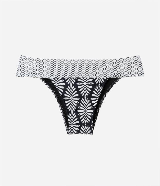 Biquíni Calcinha Pala Larga em Microfibra com Estampa Étnica - 1