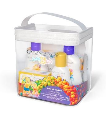 Kit Shampoo 200ml + Condicionador 200ml + Sabonete Giby Gaby em Barra 80g + Colônia Giby  Gaby 100ml + Pacote de Toalhinhas Umedecidas com 50 Unidades Giovanna Baby