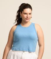 Blusa Cropped em Ribana Curve & Plus Size - 2