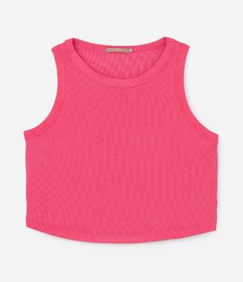 Blusa Cropped em Ribana Curve & Plus Size