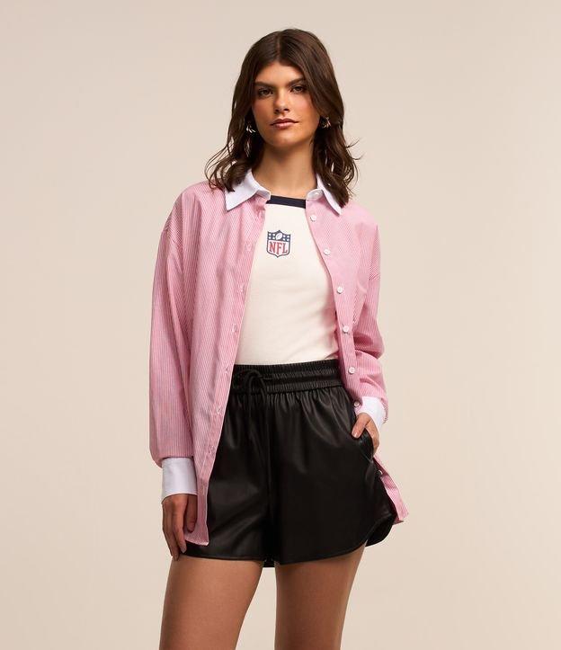 Short Runner em Pu com Cordão no Cós - 2