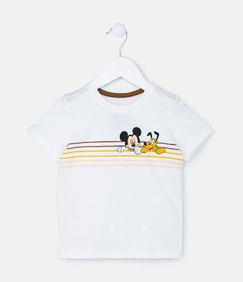 Camiseta Infantil com Estampa Mickey e Pluto - Tam 2 a 5 anos