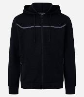 Casaco Esportivo Texturizado com Listra Refletiva e Gola com Capuz - 1