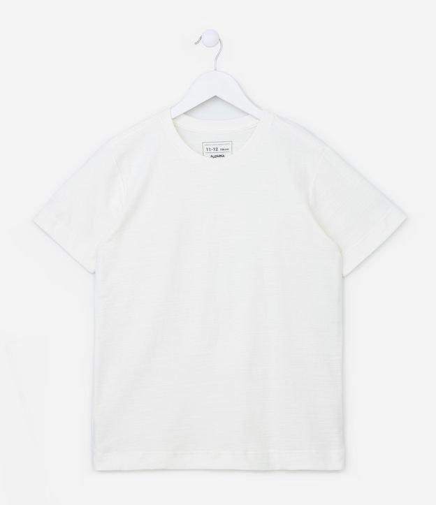 Camiseta Comfort Infantil Texturizada em Malha Flamê - Tam 5 a 14 anos - 1