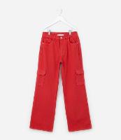 Calça Infantil em Jeans com Bolsos Cargo - Tam 5 A 14  Anos - 1