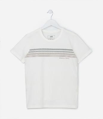 Camiseta Comfort Infantil em Algodão Estampa Listras Adventure - Tam 5 a 14 anos