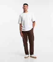 Calça Reta Loose em Sarja Cotelê com Bolsos - 1