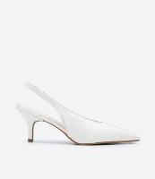 Sapato Scarpin Slingback com Cabedal em U - 1
