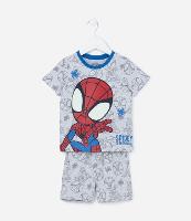 Pijama Curto em Algodão Estampa Spidey Brilha no Escuro - Tam 2 a 6 anos - 1