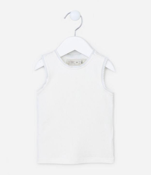 Regata Infantil em Ribana com Bordinha Nuvem - Tam 1 a 5 Anos - 1