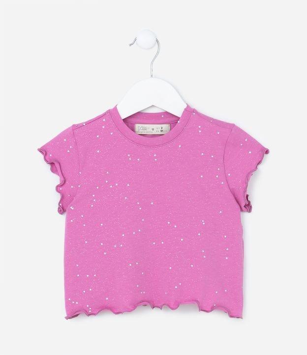 Blusa Infantil em Cotton com Brilhinhos - Tam 1 a 5 Anos - 1