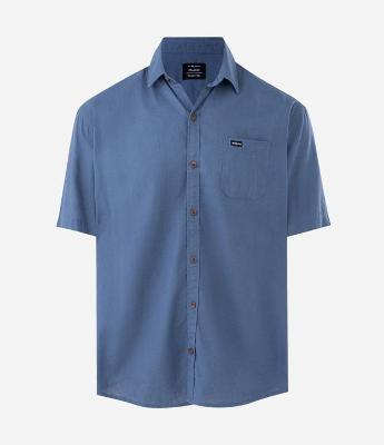 Camisa Relaxed em Cânhamo com Bolso