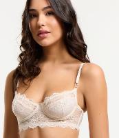 Sutiã sem Bojo com Aro em Renda com Detalhe em Argola nas Alças - 1