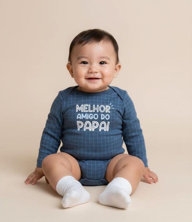 Body Infantil com Lettering Melhor Amigo do Papai - Tam 0 a 18 meses - 2