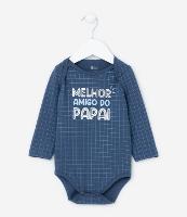 Body Infantil com Lettering Melhor Amigo do Papai - Tam 0 a 18 meses - 1