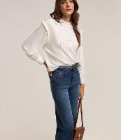 Calça Reta Cropped em Jeans com Cinto Afivelado - 2