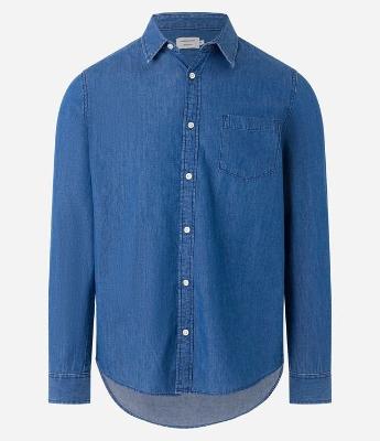 Camisa Jeans com Bolso no Peito