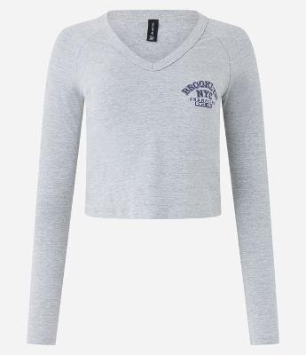 Blusa em Ribana com Bordado Brooklyn NYC