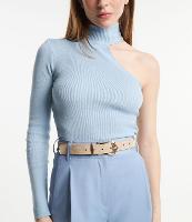 Cinto Médio Texturizado com Fivela Diferenciada em Banho Misto - 1