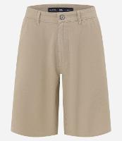 Bermuda Reta Loose em Sarja com Bolsos Cargo - 1