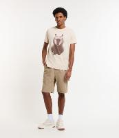 Bermuda Reta Loose em Sarja com Bolsos Cargo - 2