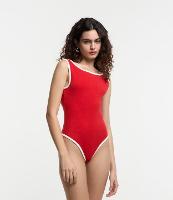 Body em Algodão com Viés Contrastante e Decote nas Costas - 2