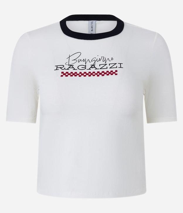 Blusa T-shirt em Algodão com Lettering Ragazzi - 1
