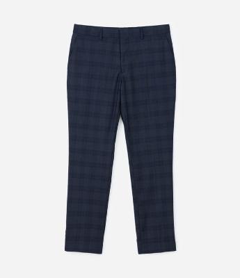 Calça em Tricoline com Padronagem Xadrez
