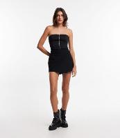 Short Saia Curto em Bengaline Assimétrico com Bolsinho - 2